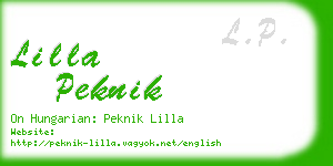lilla peknik business card